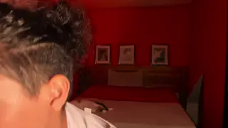 Latino Femboy Teases in a Slow Homemade Strip