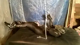 Rubber-Clad Sub Misses in Heavy Chains and a Gas Mask