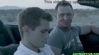 Muscular Hunk Initiates Twink Into Bareback Pleasure