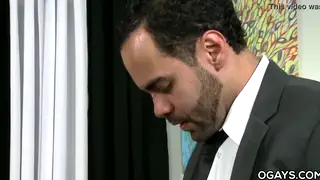Hairy Latino Submissive Takes Deep Throat Domination