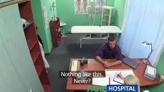 Blonde Nurse in Hospital Roleplay Delivers Blowjob to Cumshot
