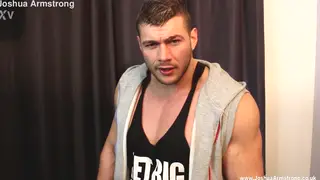 European Muscle Hunk Edges on Cam in Locker Room