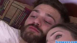 Bearded Muscle Bear Gets Deepthroat Facial