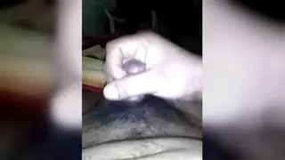 Solo Guy Strokes Hard Cock to Explosive Handjob Finish