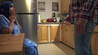 Arab MILF in Maid Costume Services a Huge Cock Interracially