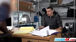 Muscular European Takes BBC Bareback in Office Casting