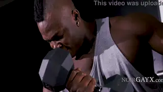 Ebony Hunk Face-Fucks White Twink Deep