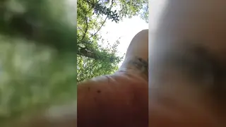 Muscular Daddy Takes BBC Bareback Outdoors in the Woods