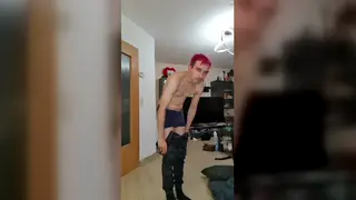 European Twink Shows Uncut Cock While Pissing Outdoors