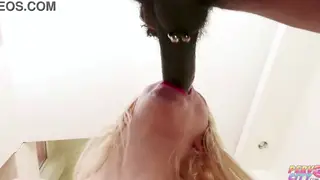 Blonde Babe Gapes Wide for BBC Anal