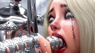 Blonde Mature Bound in Metal for First Training Session