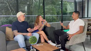 Blonde Latina Dominates Threesome With Deep Throat Skills