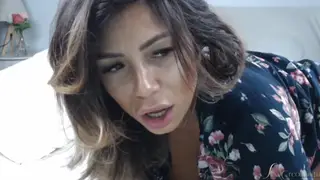 Busty Solo Babe Pleasures Herself on Webcam POV