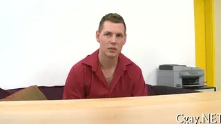 Muscular Hunk Erupts Across Lips After Deep Service