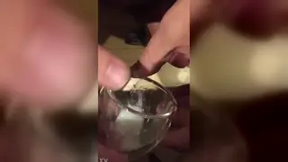 Solo Stud Strokes Big Cock Into Cup