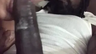 Curvy Milf Takes a Thick BBC Deep in Homemade Blowjob