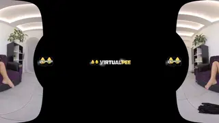 Blonde European Enjoys Golden Shower in VR POV