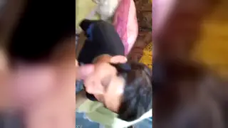 Latino Guy Gives a Slow Blowjob to a Big Cock
