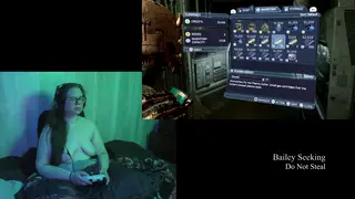 Voluptuous Brunette Strips Nude While Commenting on Gameplay