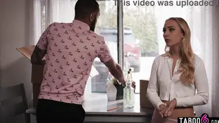Blonde Petite Babe Takes BBC While Stepdad Watches