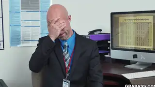 Latino Boss Ties Up Employee for Office Yoga Session