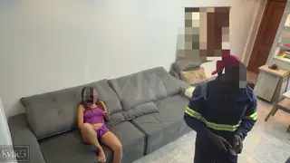 Brunette Latina MILF Cheats with Officer in Lingerie