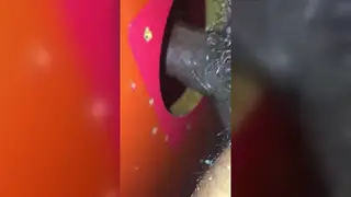 Ebony Stranger Feeds His Cock Through a Gloryhole