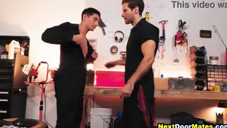 Mechanic Gets Rimming and Bareback From Buddy