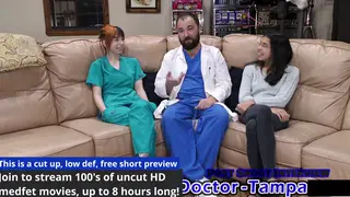 Petite Lesbians Endure Femdom Medical Torment in Threesome
