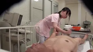 Japanese Nurse Gives Older Man Handjob in Hospital