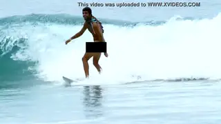 Surfer Dude Flaunts Big Cock in Solo Nude Display