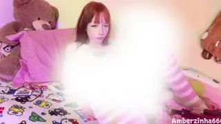 Goth Redhead Latina Rides a Sex Machine Solo