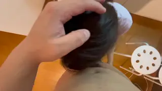 Asian Couple Switches From Bedroom to Kitchen for Oral Fun