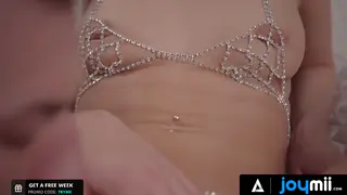 Brunette Wife in Lingerie Takes Creampie After Rough Doggystyle
