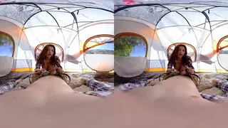 Busty Latina Trans Woman Bareback Outdoor VR Encounter