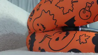 Curvy Indian Stepsister in Festive Leggings Masturbates Solo
