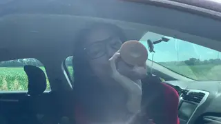 Indian Teen Rides a Dildo Hard in a Parked Car