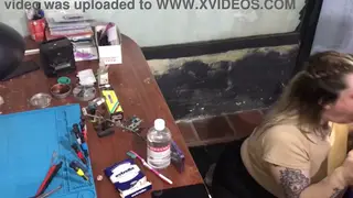Blonde Latina Pays Her Repair Bill With a Deep Throat Session