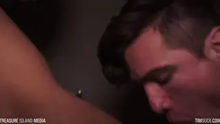 Slim Twink Drains Huge Black Cock Outdoors