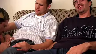 Muscular Hunk Pounds Twink Bare in Dorm Room