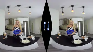 Curvy Blonde MILF Draws You Close in VR