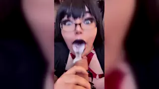 Tattooed BBW Cheats with Interracial Blowjob and Cum in Mouth