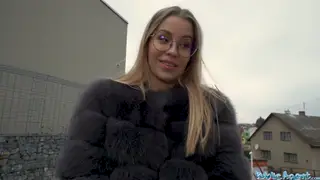 Blonde MILF in Glasses Rides POV Cock Outdoors