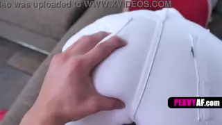 Stepsister Kneels for POV Blowjob Before Rough Doggystyle