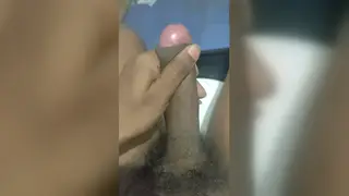 Indian Teen Strokes His Big Cock in the Bathroom