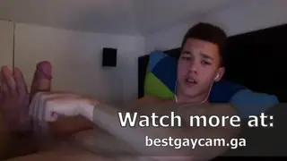Slim Student Performs Solo Handjob on Webcam