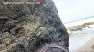 Latina Couple Stops on the Beach for Public Sex