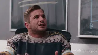 MILF Catches Guy Jerking Then Joins Lesbian Duo