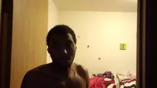 Muscular Stud Flexes And Strokes On Live Webcam