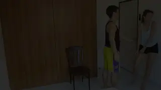 Petite MILF Caught in Hilarious Pantsing Game
